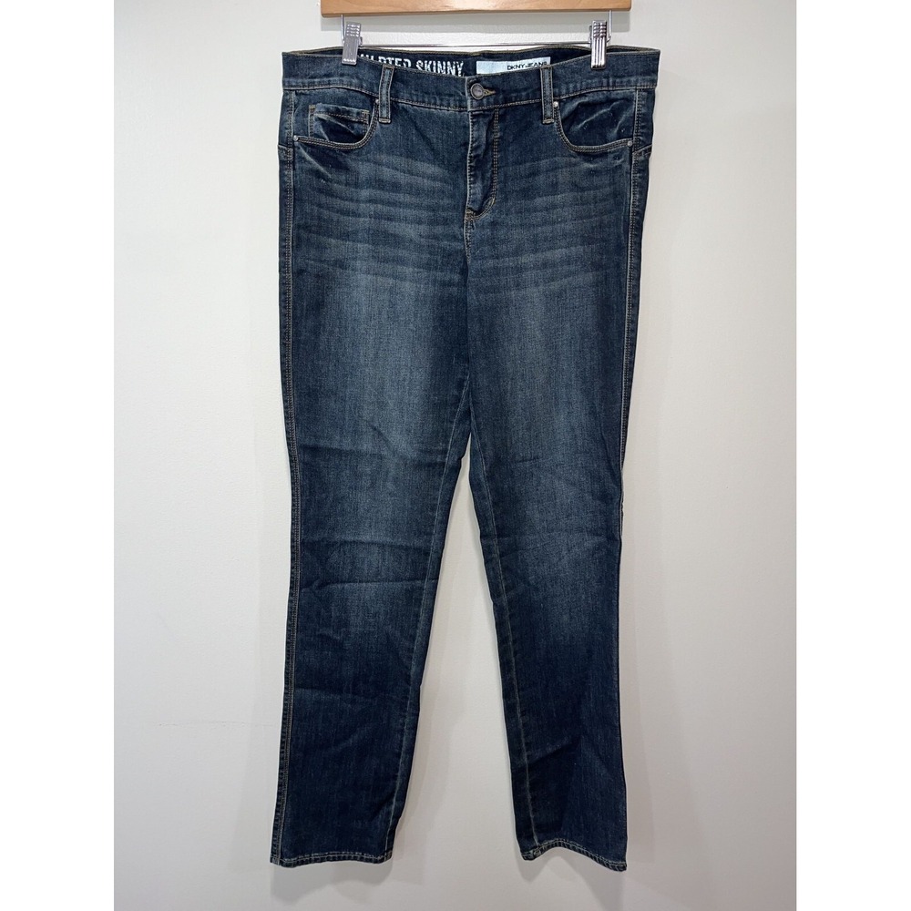 DKNY Jeans Men's Hunter Skinny Fit Dark Wash Denim Pants, 12x32